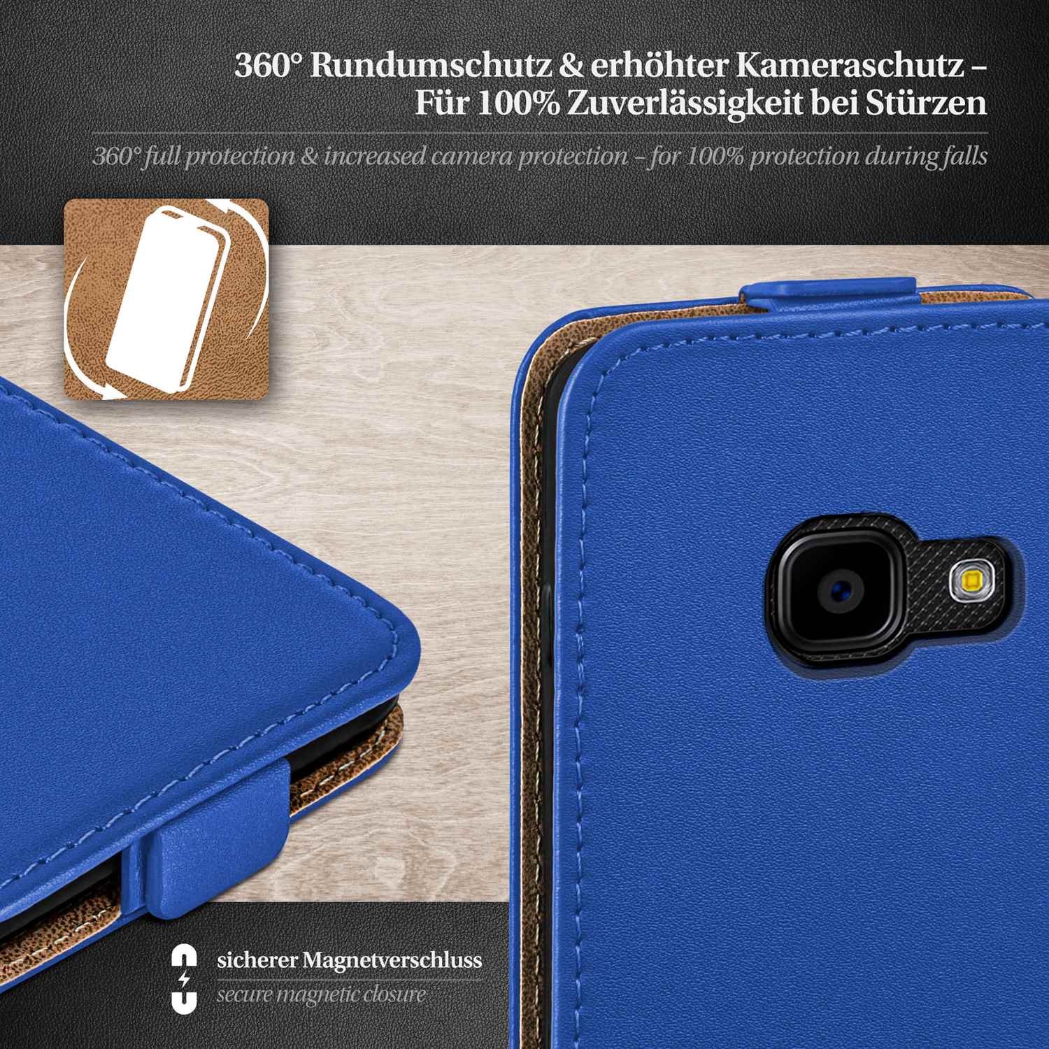 moex Flip Case Samsung Galaxy Xcover 4 Klapphülle Leder Optik – Weiteres Produktbild 3 moex Flip Case Samsung Galaxy Xcover 4 Klapphülle Leder Optik – Weiteres Produktbild 3