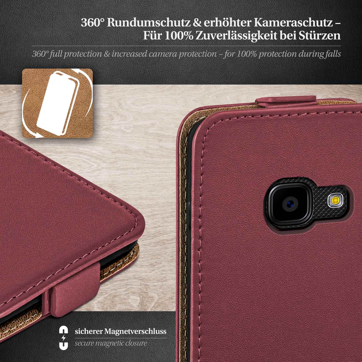 moex Flip Case Samsung Galaxy Xcover 4 Klapphülle Leder Optik – Weiteres Produktbild 3 moex Flip Case Samsung Galaxy Xcover 4 Klapphülle Leder Optik – Weiteres Produktbild 3