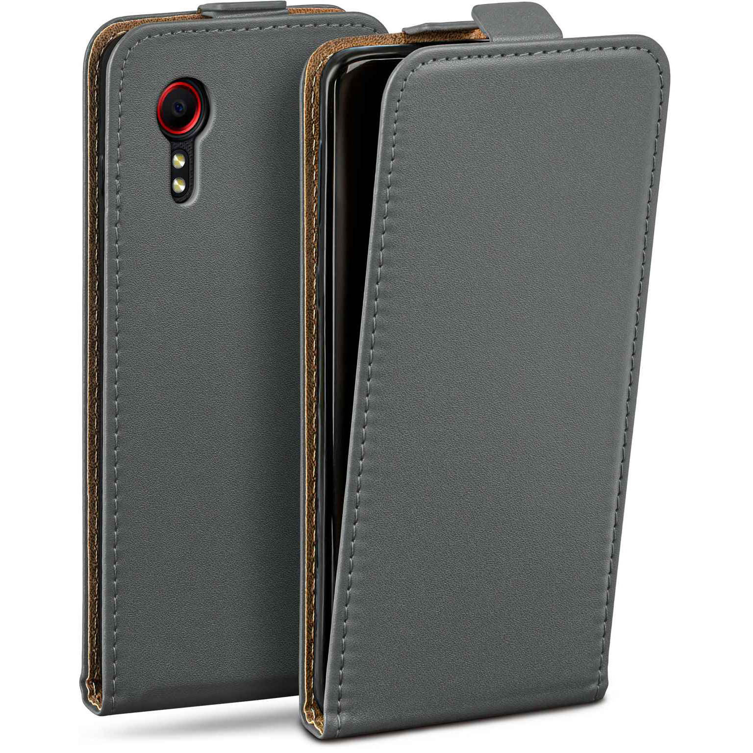 moex Flip Case Samsung Galaxy XCover 5 Klapphülle Leder Optik – Weiteres Produktbild 1