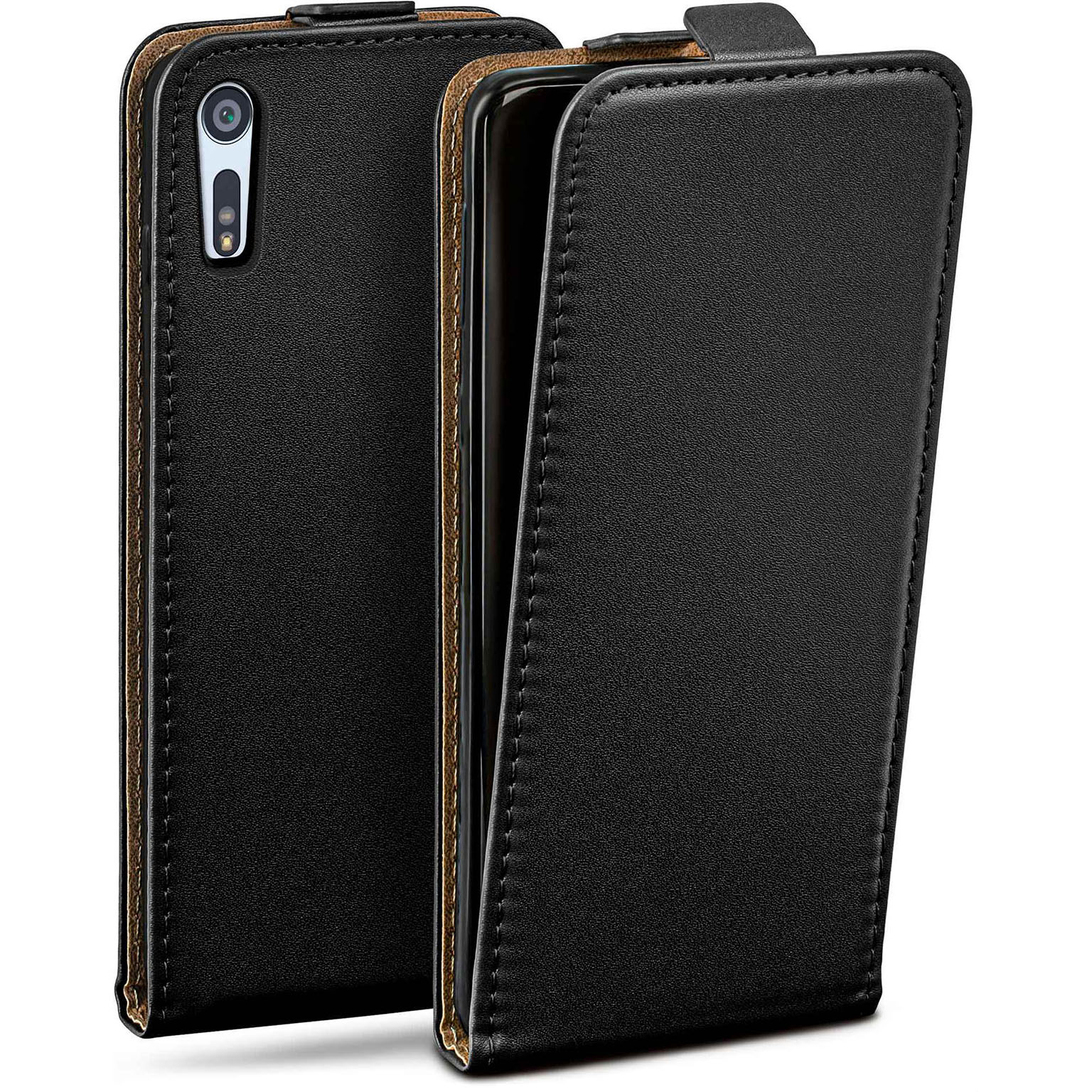moex Flip Case Sony Xperia XZ Klapphülle Leder Optik – undefined