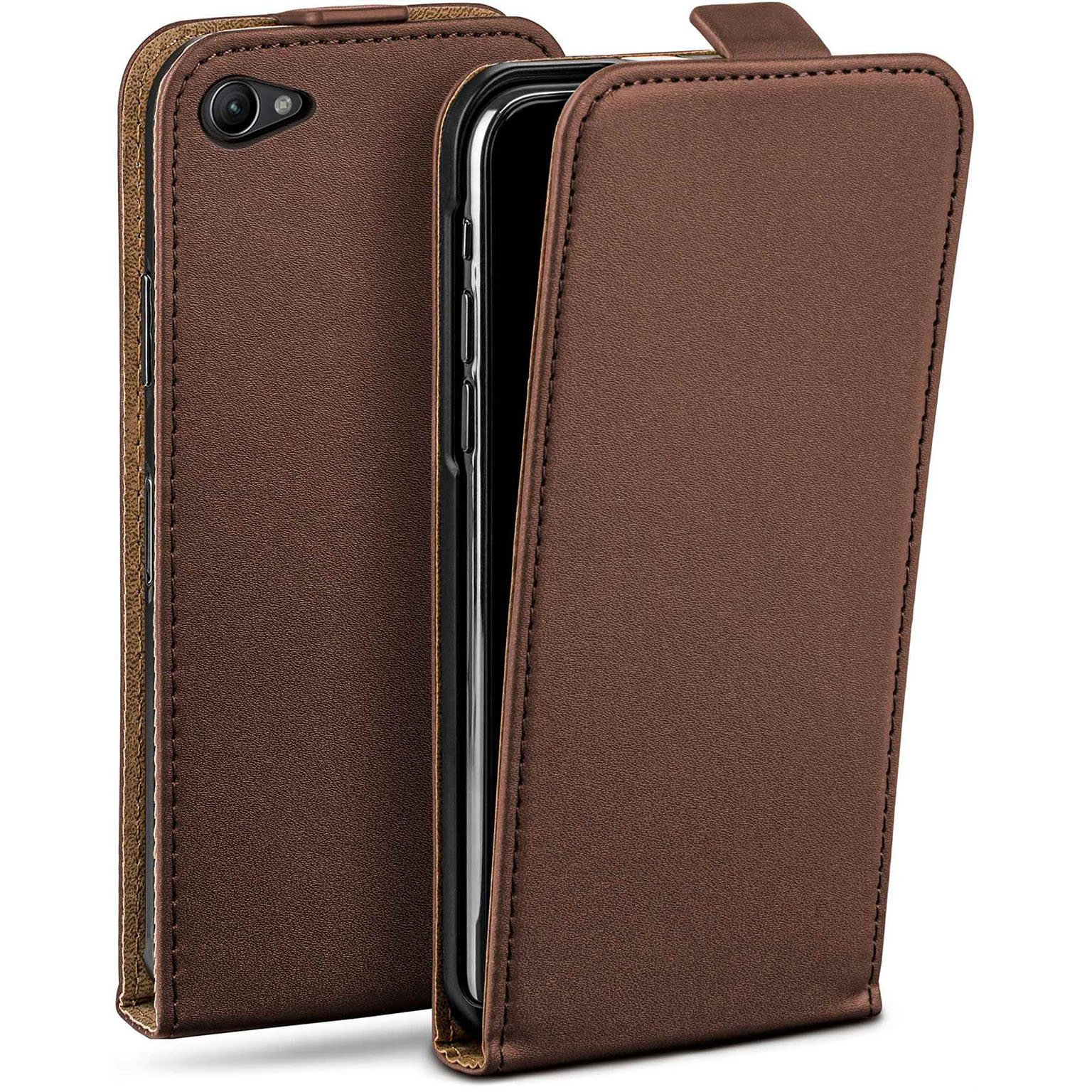 moex Flip Case Sony Xperia Z1 Compact Klapphülle Leder Optik Hauptbild