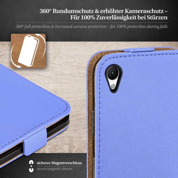 moex Flip Case Sony Xperia Z1 Klapphülle Leder Optik – Weiteres Produktbild 3
