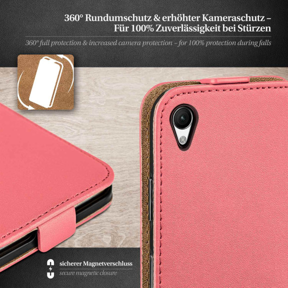 moex Flip Case Sony Xperia Z1 Klapphülle Leder Optik – Weiteres Produktbild 3
