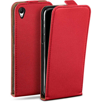 moex Flip Case Sony Xperia Z1 Klapphülle Leder Optik – Blazing-Red moex Flip Case Sony Xperia Z1 Klapphülle Leder Optik – Blazing-Red