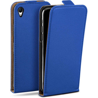 moex moex Flip Case Sony Xperia Z2 Klapphülle Leder Optik – Royal-Blue