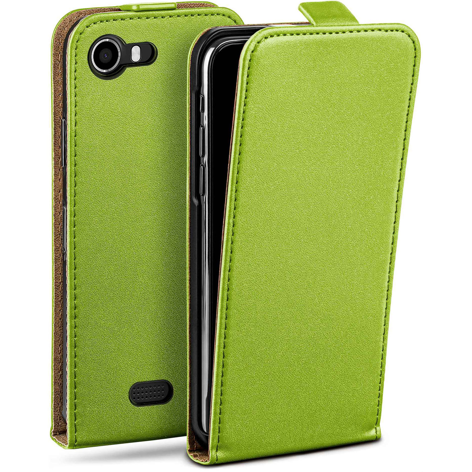 moex Flip Case Wiko Lenny Klapphülle Leder Optik Hauptbild