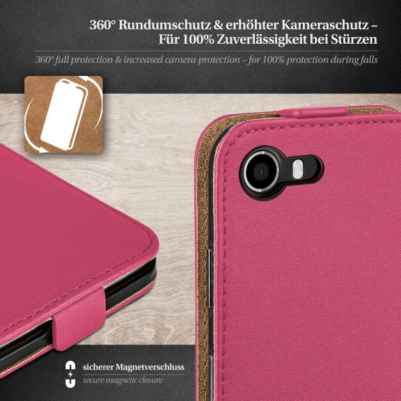 moex Flip Case Wiko Lenny Klapphülle Leder Optik – Weiteres Produktbild 3