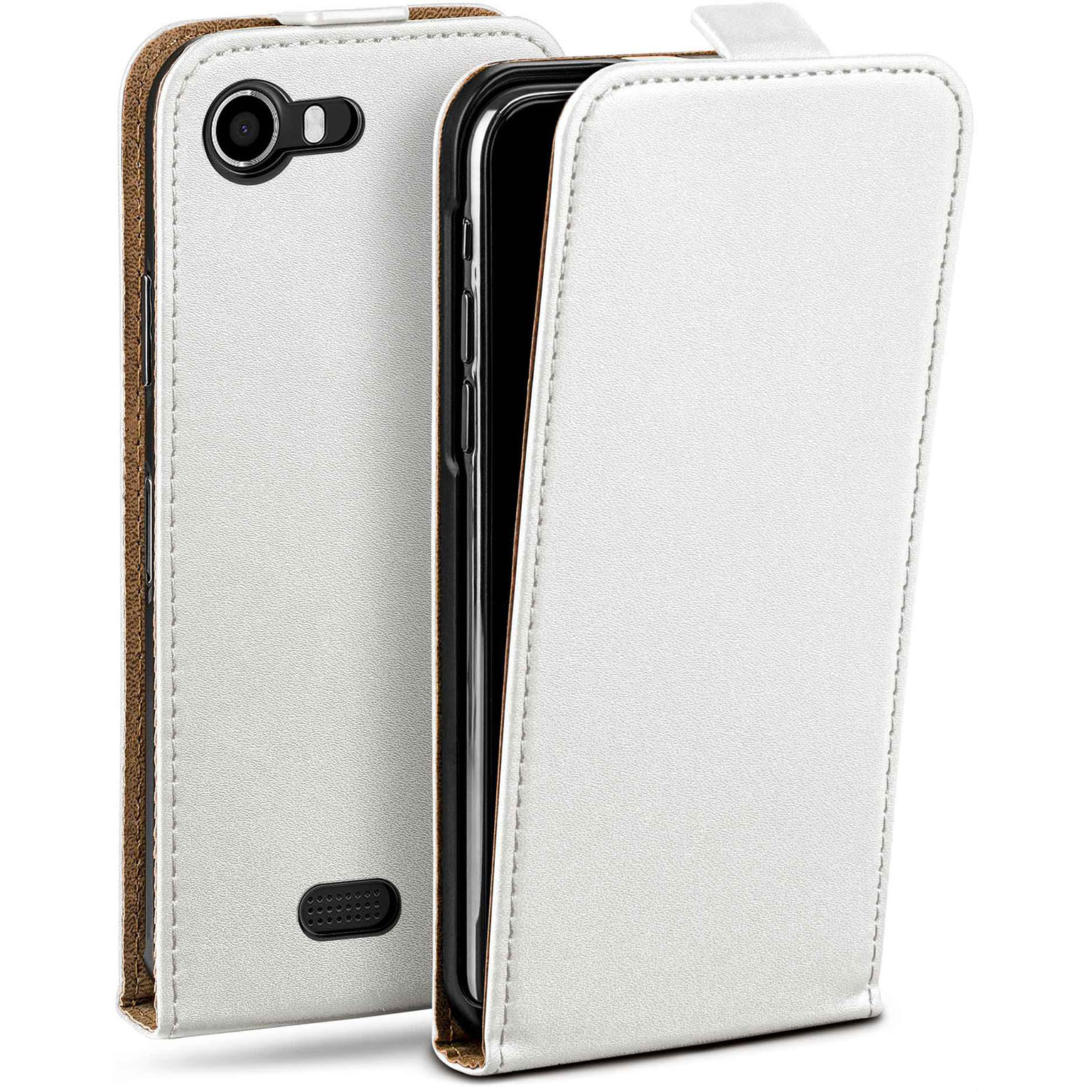 moex Flip Case Wiko Lenny Klapphülle Leder Optik Hauptbild