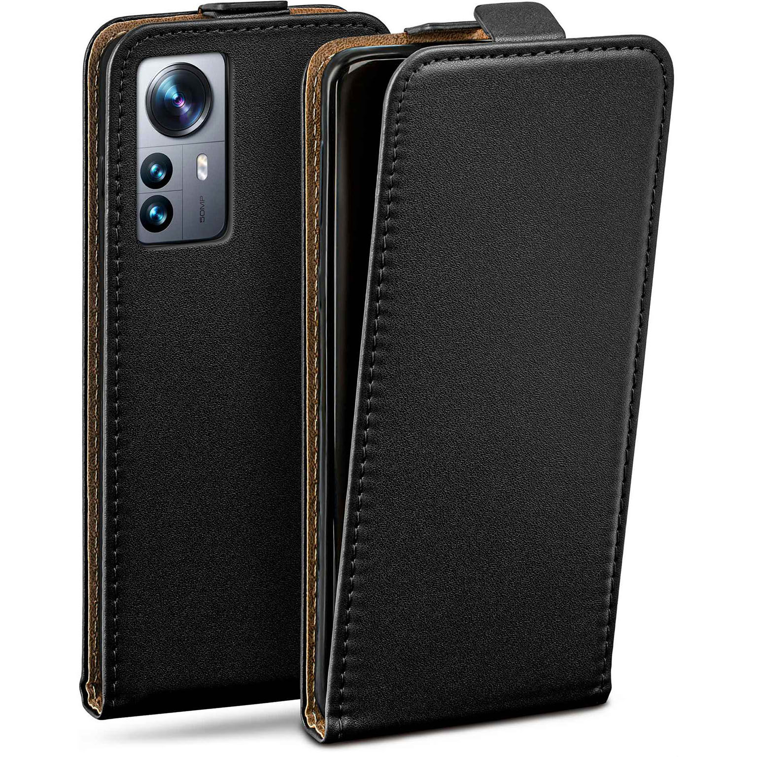 moex Flip Case Xiaomi 12 Pro Klapphülle Leder Optik – undefined