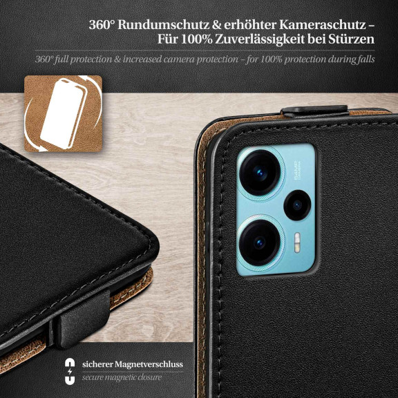 moex Flip Case Poco F5 Klapphülle Leder Optik – Weiteres Produktbild 3