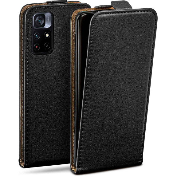 moex Flip Case Poco M4 Pro 5G Klapphülle Leder Optik – Weiteres Produktbild 1