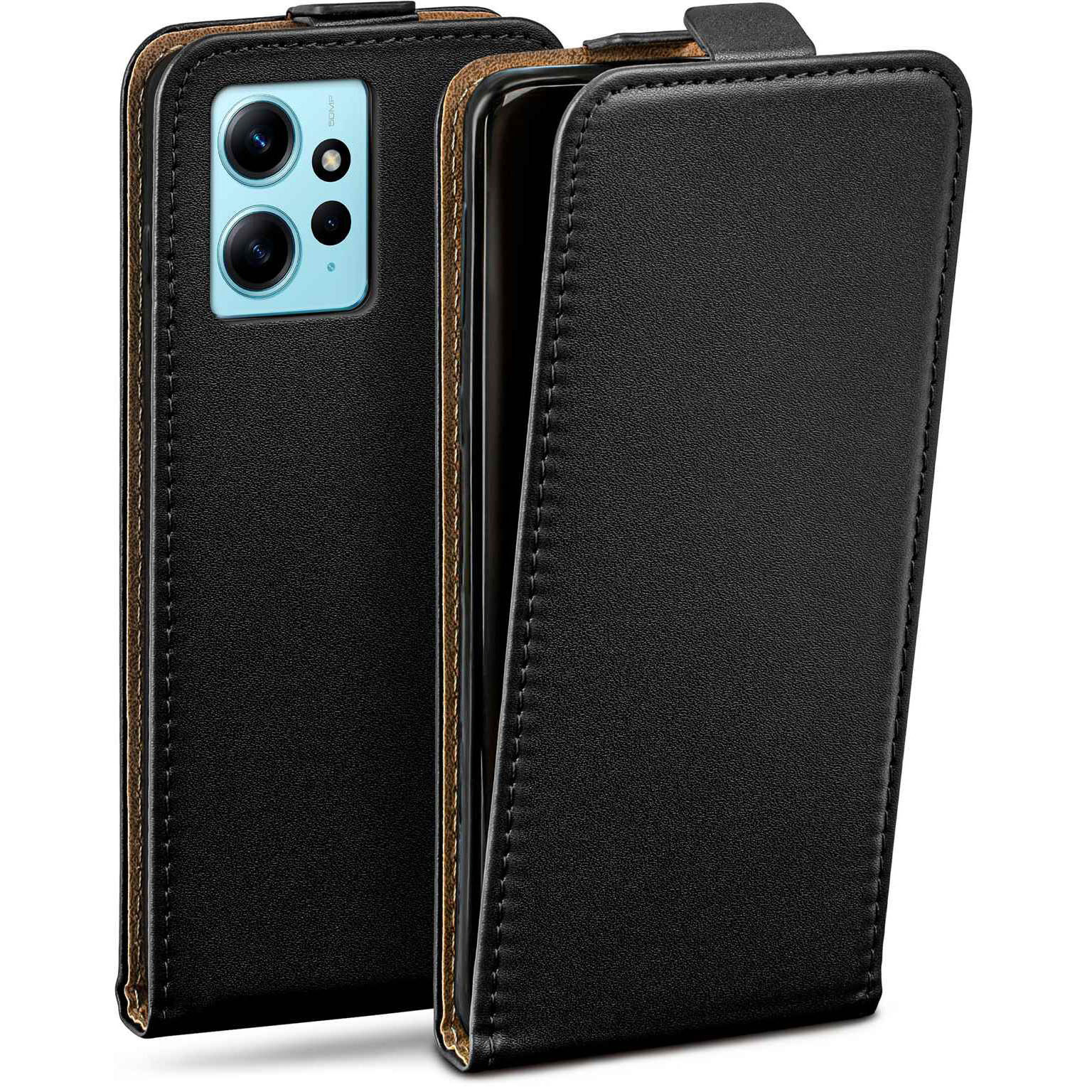 moex Flip Case Redmi Note 12 (4G) Klapphülle Leder Optik – undefined