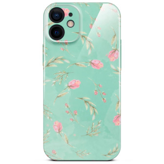ONEFLOW Flower Cover iPhone 12 Blumen Muster – Mint Blossom ONEFLOW Flower Cover iPhone 12 Blumen Muster – Mint Blossom