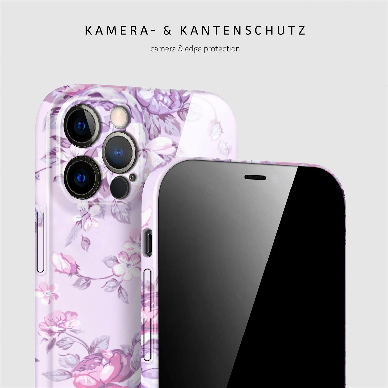 ONEFLOW Flower Cover iPhone 12 Pro Blumen Muster – Weiteres Produktbild 1