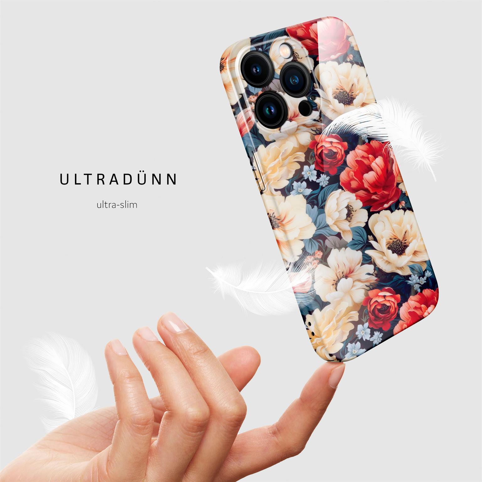 ONEFLOW Flower Cover iPhone 14 Pro Max Blumen Muster – Weiteres Produktbild 4