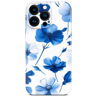 ONEFLOW ONEFLOW Flower Cover iPhone 14 Pro Max Blumen Muster – Blue Dreamwave