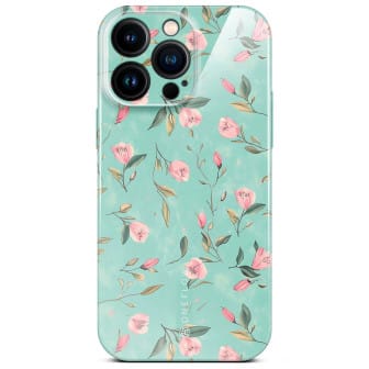ONEFLOW ONEFLOW Flower Cover iPhone 14 Pro Max Blumen Muster – Mint Blossom
