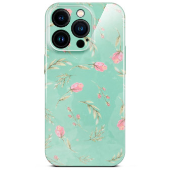 ONEFLOW Flower Cover iPhone 14 Pro Blumen Muster – Mint Blossom ONEFLOW Flower Cover iPhone 14 Pro Blumen Muster – Mint Blossom