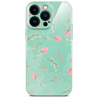 ONEFLOW Flower Cover iPhone 15 Pro Max Blumen Muster – Mint Blossom ONEFLOW Flower Cover iPhone 15 Pro Max Blumen Muster – Mint Blossom