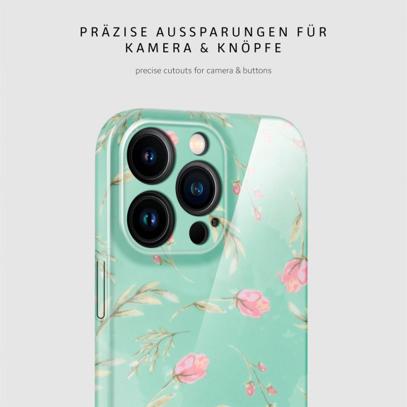 ONEFLOW Flower Cover iPhone 15 Pro Max Blumen Muster – Weiteres Produktbild 7