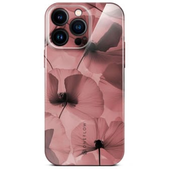 ONEFLOW Flower Cover iPhone 15 Pro Blumen Muster – Crimson Whisper ONEFLOW Flower Cover iPhone 15 Pro Blumen Muster – Crimson Whisper