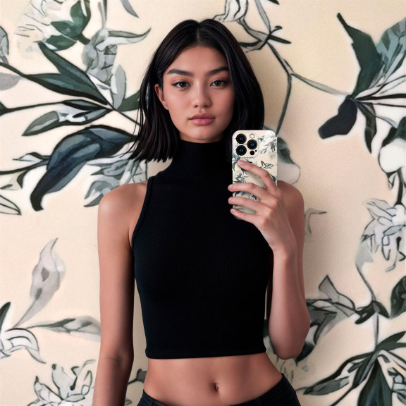 ONEFLOW Flower Cover iPhone 15 Pro Blumen Muster – Weiteres Produktbild 3
