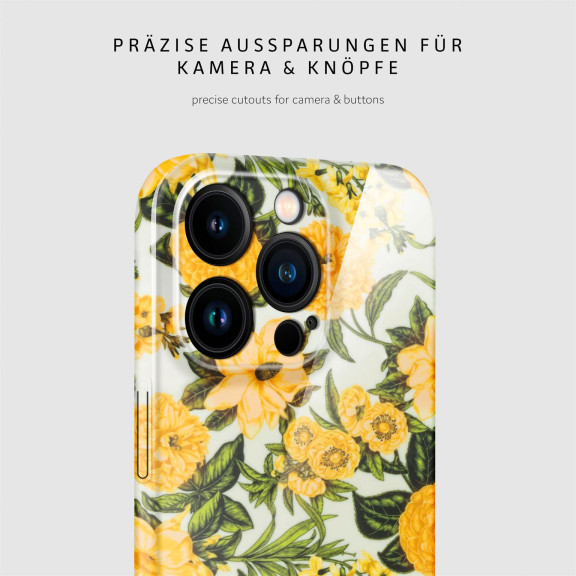 ONEFLOW Flower Cover iPhone 15 Pro Blumen Muster – Weiteres Produktbild 7
