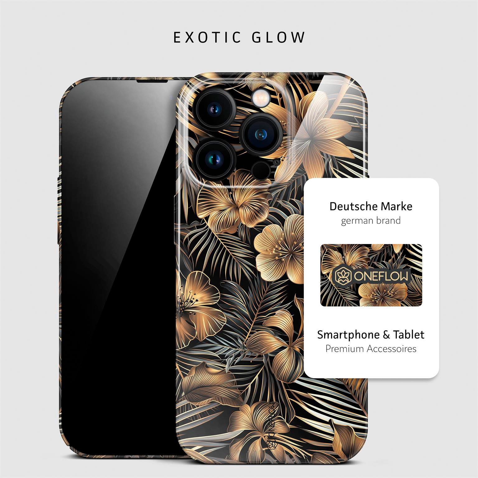 ONEFLOW Flower Cover iPhone 15 Pro Blumen Muster – Weiteres Produktbild 4