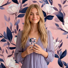 ONEFLOW Flower Cover iPhone 15 Pro Blumen Muster – Produktbild 3