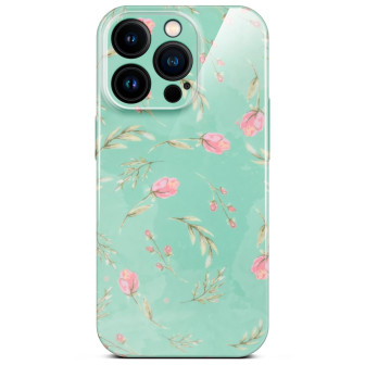 ONEFLOW Flower Cover iPhone 15 Pro Blumen Muster – Mint Blossom ONEFLOW Flower Cover iPhone 15 Pro Blumen Muster – Mint Blossom