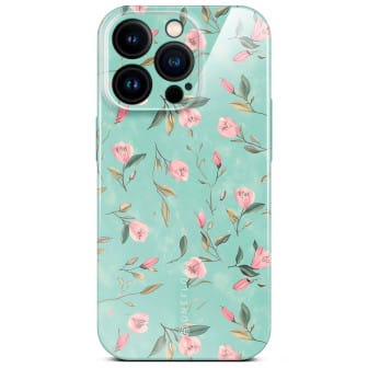 ONEFLOW Flower Cover iPhone 15 Pro Blumen Muster – Mint Blossom ONEFLOW Flower Cover iPhone 15 Pro Blumen Muster – Mint Blossom