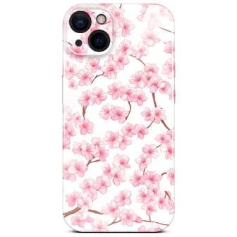 ONEFLOW Flower Cover iPhone 15 Blumen Muster – Sakura Breeze ONEFLOW Flower Cover iPhone 15 Blumen Muster – Sakura Breeze