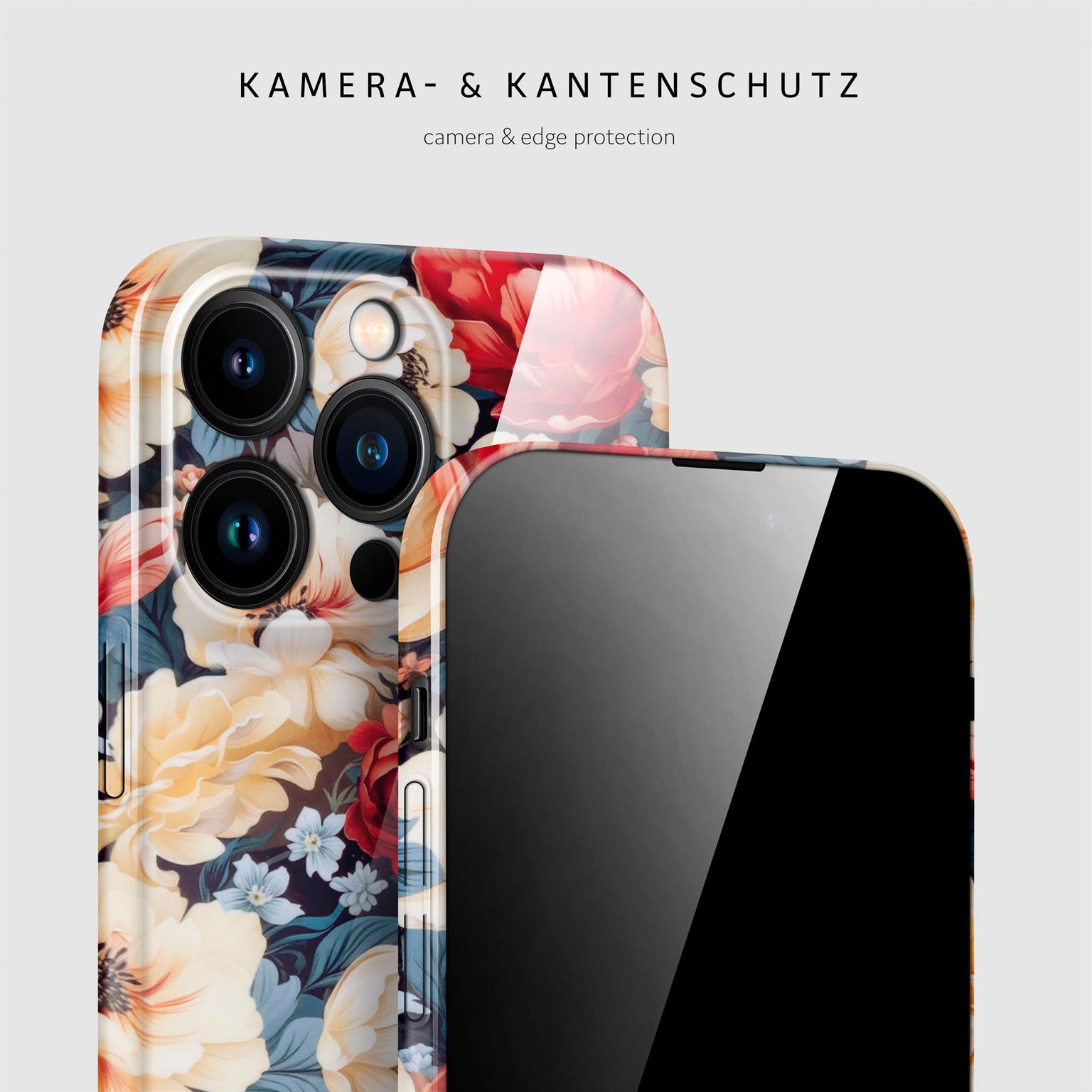ONEFLOW Flower Cover iPhone 16 Pro Max Blumen Muster – Weiteres Produktbild 1