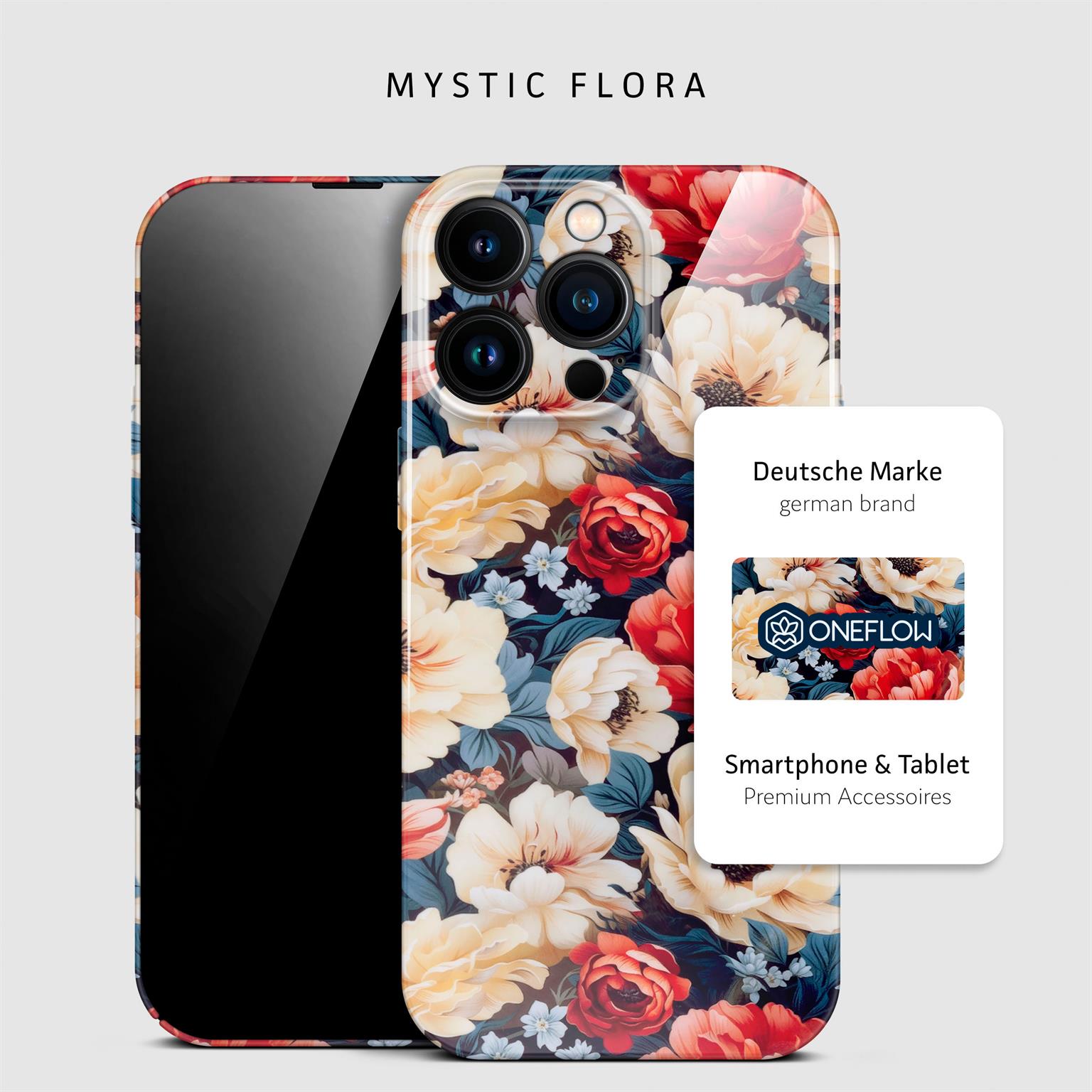 ONEFLOW Flower Cover iPhone 16 Pro Max Blumen Muster – Weiteres Produktbild 3