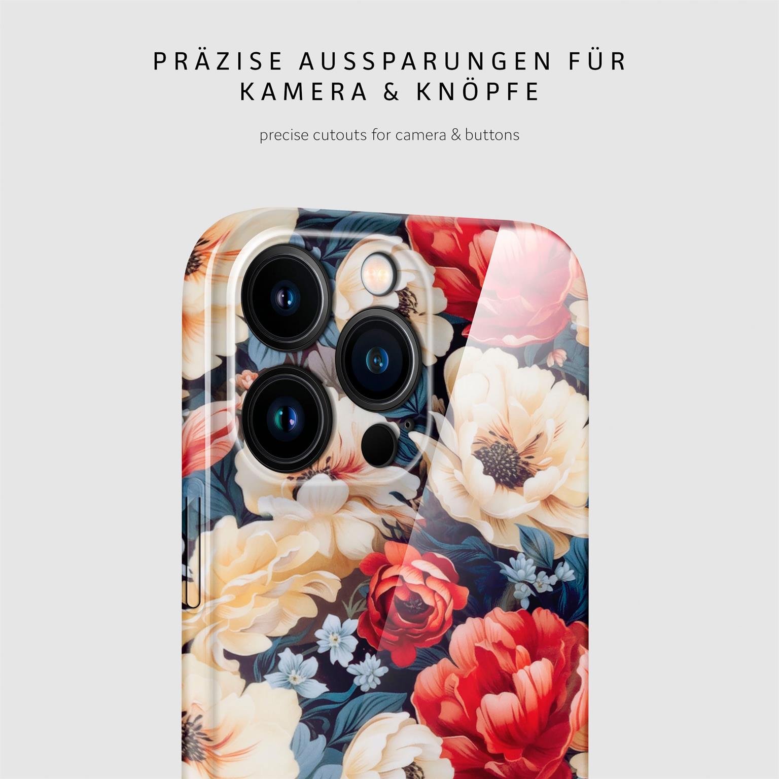 ONEFLOW Flower Cover iPhone 16 Pro Max Blumen Muster – Weiteres Produktbild 6