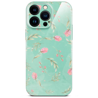 ONEFLOW Flower Cover iPhone 16 Pro Max Blumen Muster – Mint Blossom ONEFLOW Flower Cover iPhone 16 Pro Max Blumen Muster – Mint Blossom
