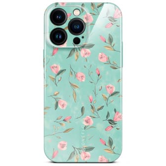 ONEFLOW Flower Cover iPhone 16 Pro Max Blumen Muster – Mint Blossom ONEFLOW Flower Cover iPhone 16 Pro Max Blumen Muster – Mint Blossom