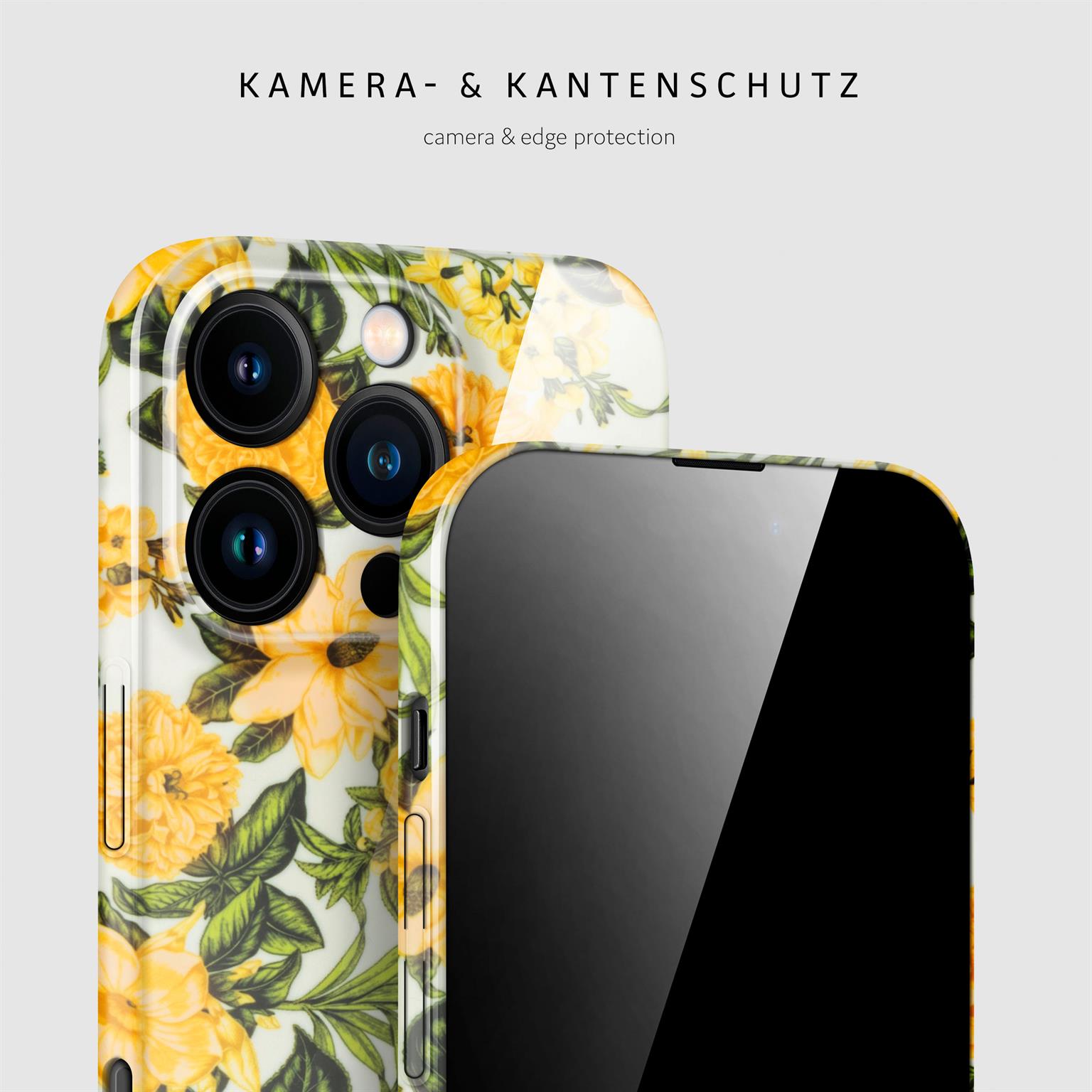 ONEFLOW Flower Cover iPhone 16 Pro Blumen Muster – Weiteres Produktbild 1