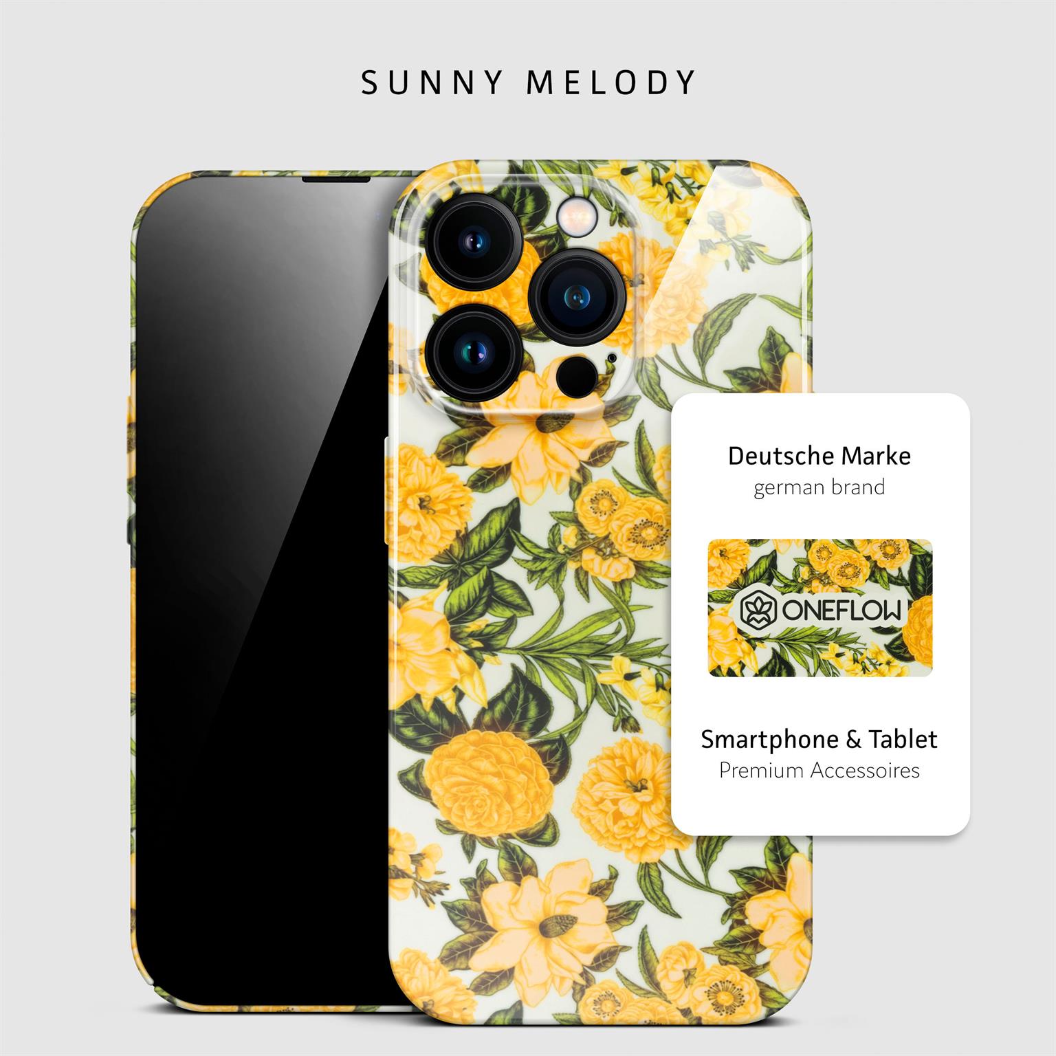 ONEFLOW Flower Cover iPhone 16 Pro Blumen Muster – Weiteres Produktbild 3