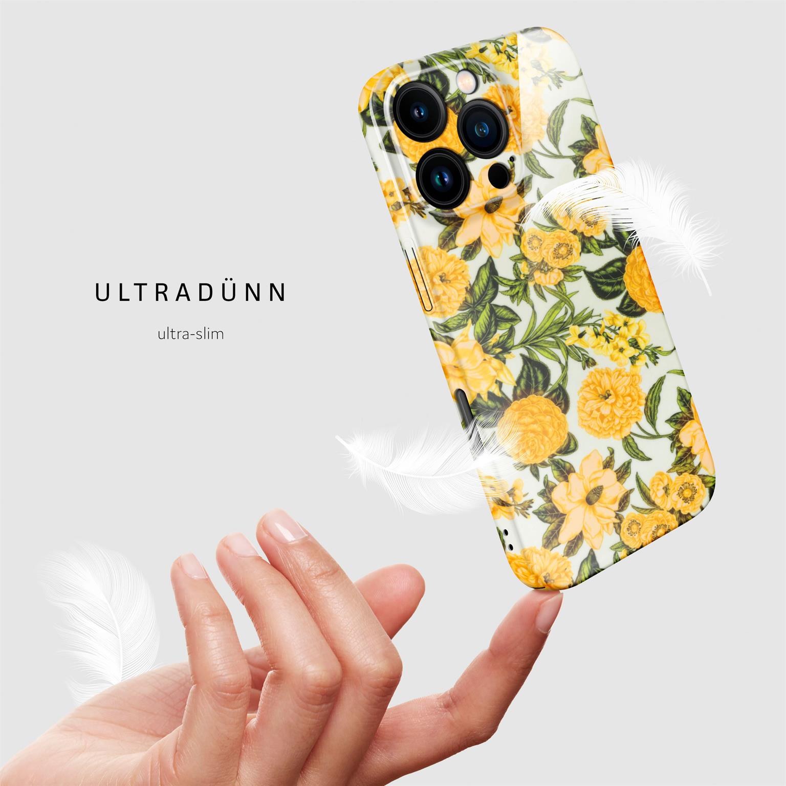 ONEFLOW Flower Cover iPhone 16 Pro Blumen Muster – Weiteres Produktbild 4