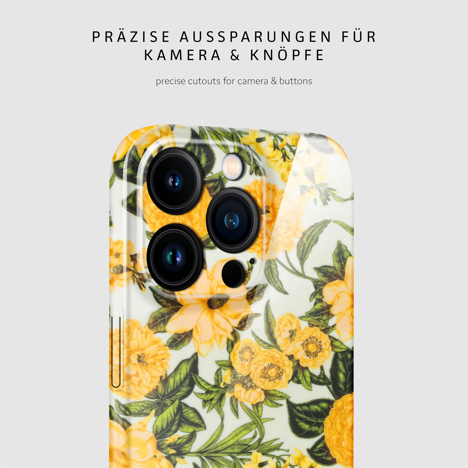 ONEFLOW Flower Cover iPhone 16 Pro Blumen Muster – Weiteres Produktbild 6