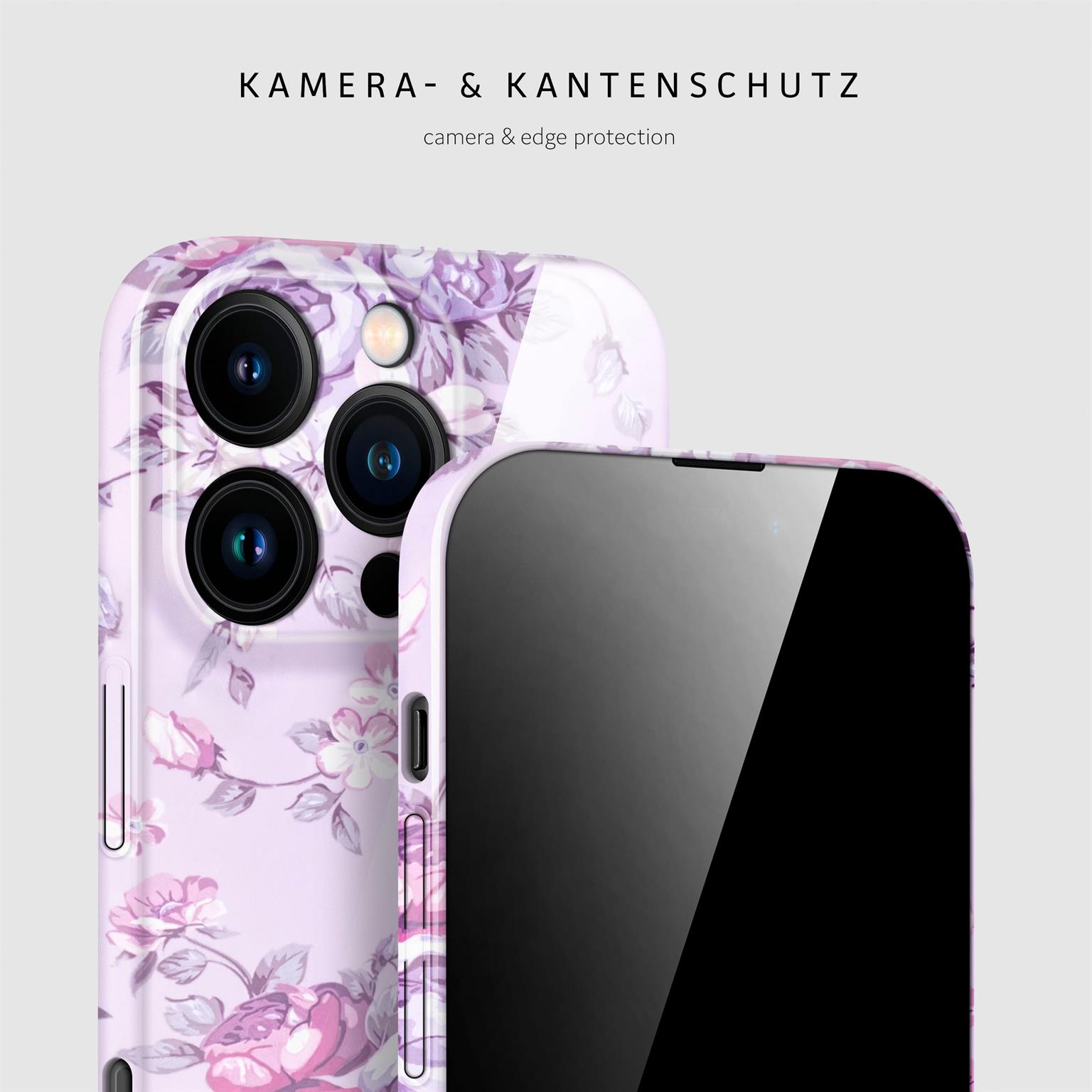 ONEFLOW Flower Cover iPhone 16 Pro Blumen Muster – Weiteres Produktbild 1