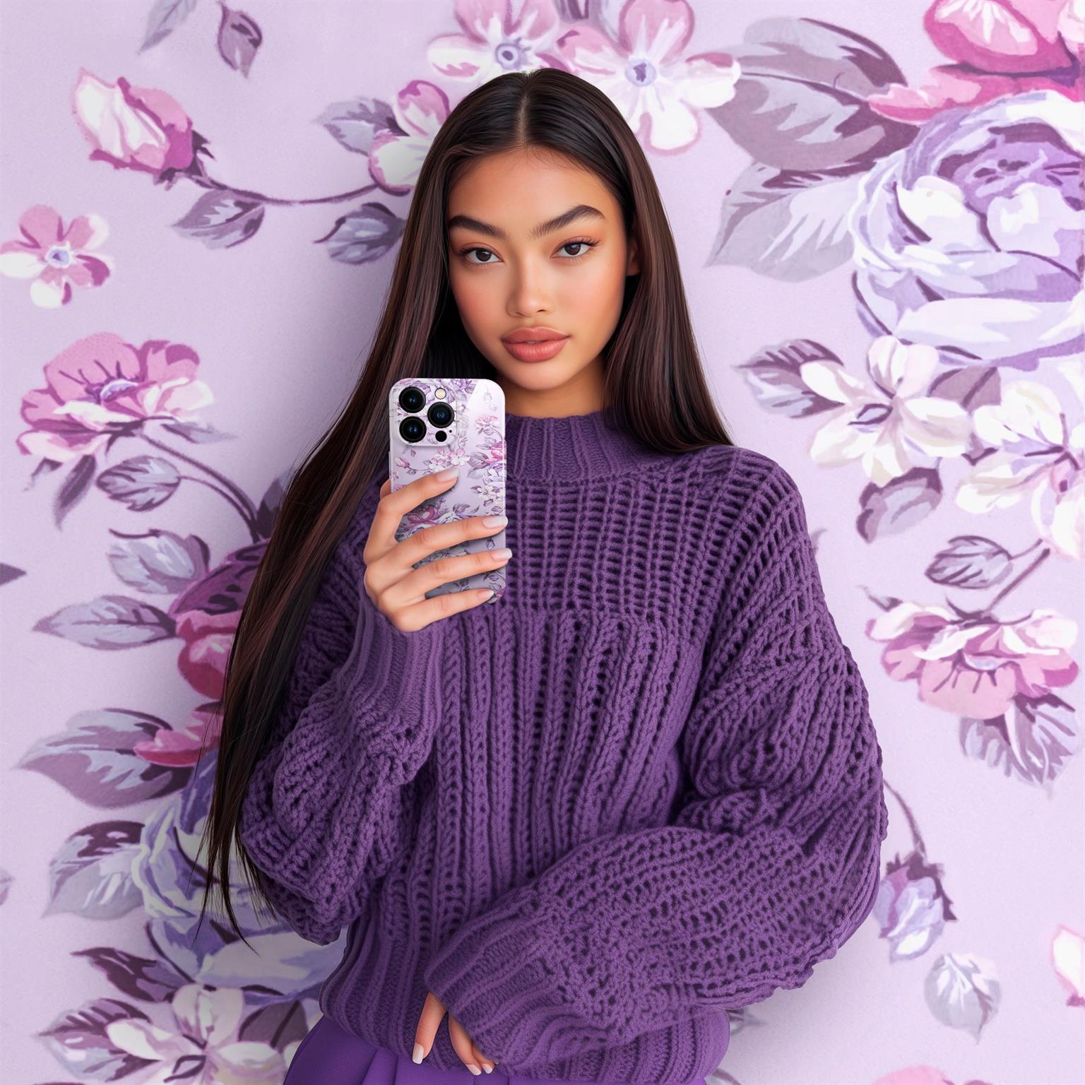 ONEFLOW Flower Cover iPhone 16 Pro Blumen Muster – Weiteres Produktbild 2