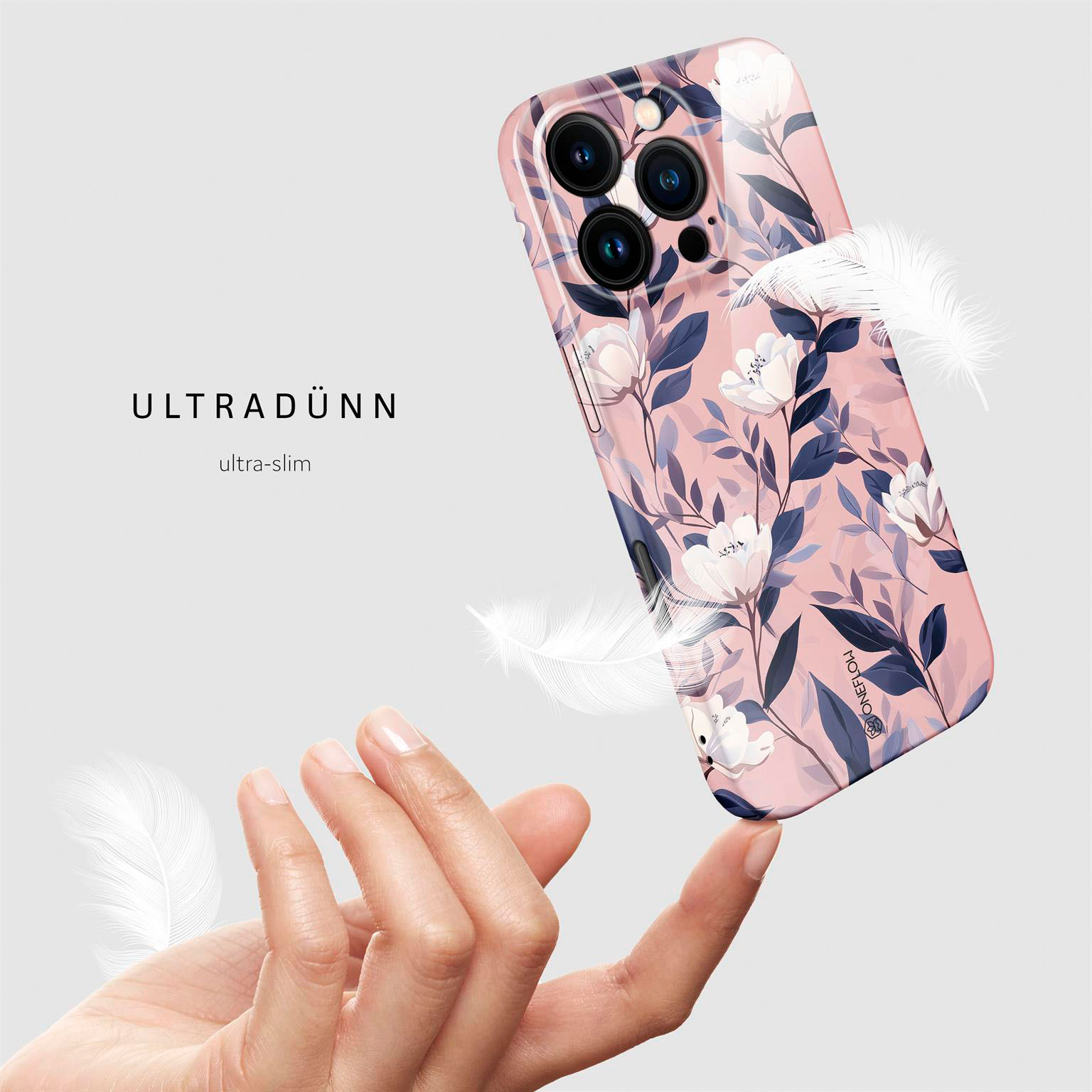 ONEFLOW Flower Cover iPhone 16 Pro Blumen Muster – Weiteres Produktbild 4