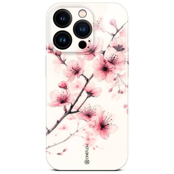 ONEFLOW Flower Cover iPhone 16 Pro Blumen Muster – Weiteres Produktbild 1