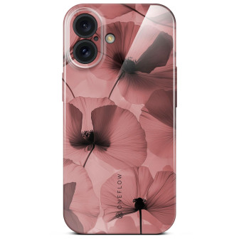ONEFLOW Flower Cover iPhone 16 Blumen Muster – Crimson Whisper ONEFLOW Flower Cover iPhone 16 Blumen Muster – Crimson Whisper
