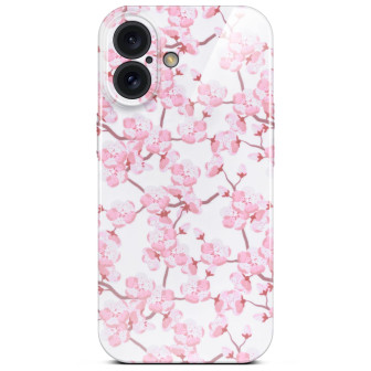 ONEFLOW Flower Cover iPhone 16 Blumen Muster – Sakura Breeze ONEFLOW Flower Cover iPhone 16 Blumen Muster – Sakura Breeze