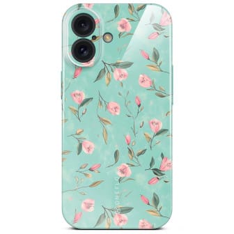 ONEFLOW Flower Cover iPhone 16 Blumen Muster – Mint Blossom ONEFLOW Flower Cover iPhone 16 Blumen Muster – Mint Blossom