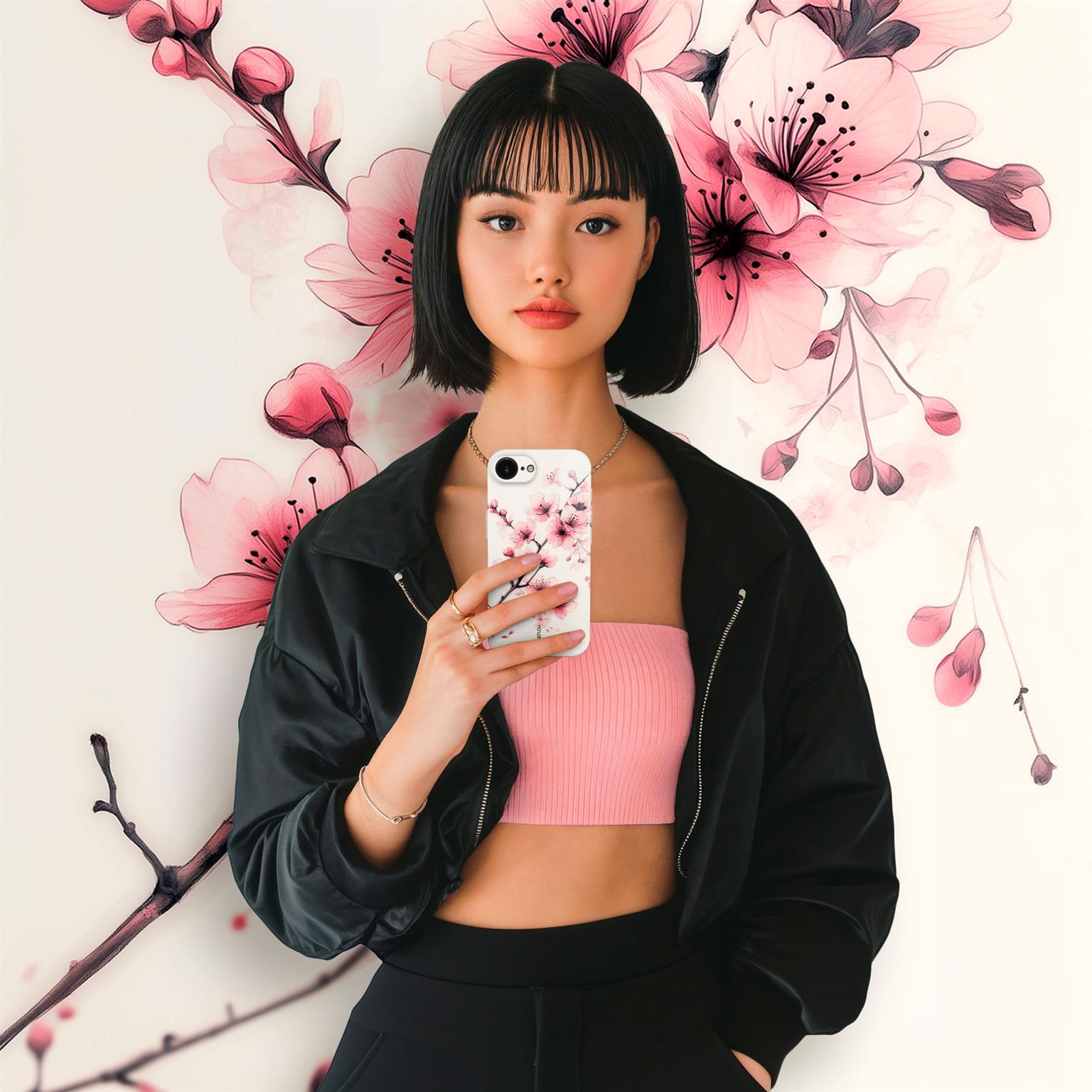 ONEFLOW Flower Cover iPhone 16e Blumen Muster – Weiteres Produktbild 3 ONEFLOW Flower Cover iPhone 16e Blumen Muster – Weiteres Produktbild 3