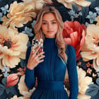 ONEFLOW Flower Cover iPhone 17 Pro Blumen Muster – Weiteres Produktbild 3